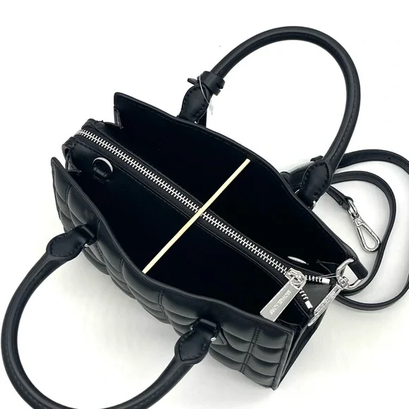 Michael Kors Black Quilted Sheila Satchel Crossbody Bag - Picture 6 of 9